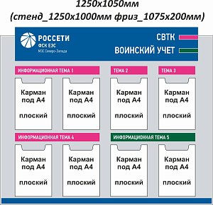 Стенд информационный СВТК ВОИНСКИЙ УЧЕТ РОССЕТИ